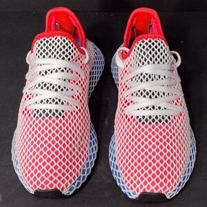 ADIDAS Red and White Mesh Sneakers size 5.5 brand new with out box and tags